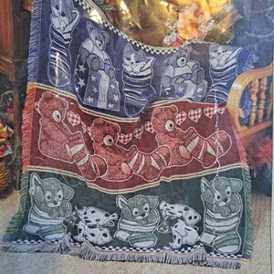 Vintage American Weavers Double Woven Jacquard Throw Stocking Stuffers 50 x 58"